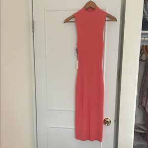 Babaton Sleeveless Pink Midi Dress